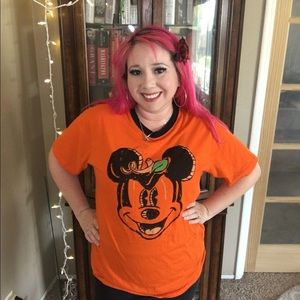 Orange Mickey Mouse t shirt Halloween